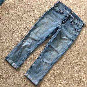 7 For All Mankind Skinny Crop Cuff Jeans Sz 26